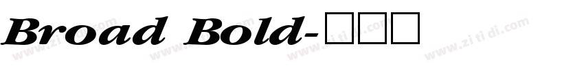 Broad Bold字体转换